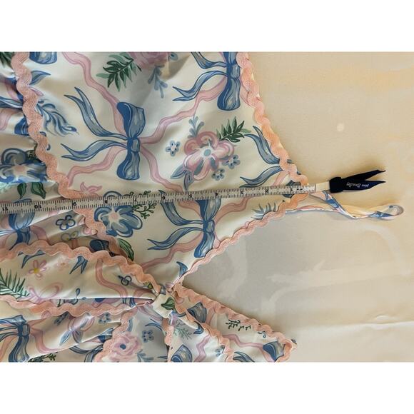 NWT Simply Southern Ribbon Tiered Mini Dress Size XXL Blue Pink White Ruffles - Picture 12 of 13